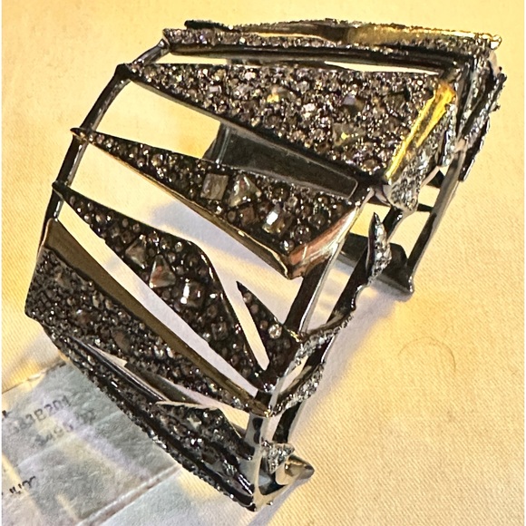 ALEXIS BITTAR• NWT • Crystal Encrusted Gold Gunmetal...